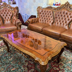 ロココ調 アンティーク ソファ 家具 イタリア家具 ダイニング 4点セット ロココ調 アンティーク ソファ 家具 イタリア家具 ダイニング 4点