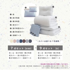 TEIJIN (Semi-double Futon complete set in light blue) すぐ使える布団セット防ダニ 抗菌防臭 カバー付き 収納袋付き 3層構造敷布団 洗える掛布団と枕 オールシーズン 快適 マイティトップⅡ テイジングループ直営店限定の画像