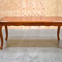 【10/26受渡終了】≪yt1918ジ≫ クラシック家具 アンティーク調 猫脚ダイニングテーブル 幅180cm 奥行90cm イタリア/木象嵌/4人/6人用/中古家具/宮城県仙台市 70515-05の画像