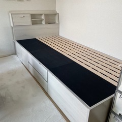 収納付きシングルベットフレーム