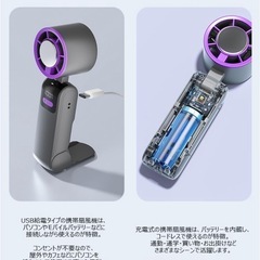 【新品未使用】① 【瞬間冷却】携帯扇風機 ハンディファン 冷感プレート 首掛け扇風機 ストラップ付き ミニファン USB充電式 100段階調節 LEDディスプレイ 折りたたみ式 (ホワイト) の画像