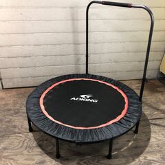 ADKING トランポリン 手すり付き 直径約122cm 黒 健...