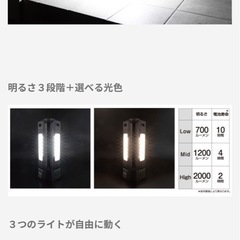 RWL-300充電式ライトキャンプ、仕事