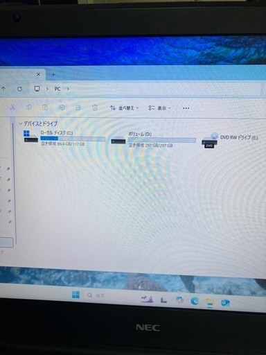 受け渡し決定 NEC vk25tx-e Core i7 msata128GB HDD320GB Win11 64bit