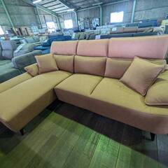 大人気カウチソファ！ゆったり座面＆高級感あり✨※左右可能、3色ありますの画像