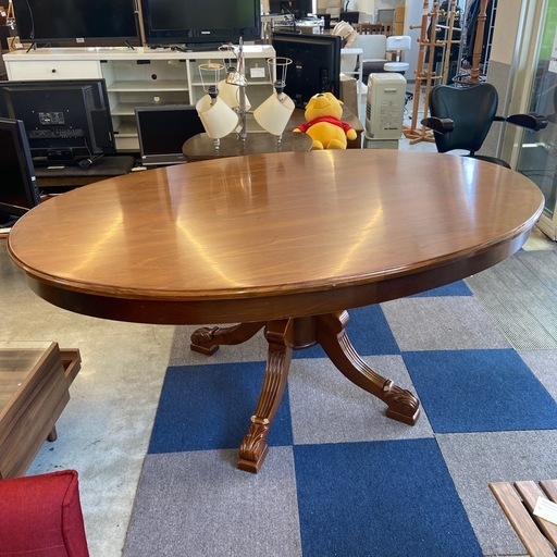 K2505-545 木製 ダイニングテーブル アンティーク風 キズ汚れあり