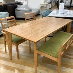 【トレファク ラパーク岸和田店】朝日木材加工 ダイニング４点セッ...