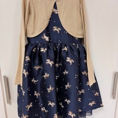 H&Mワンピースドレス/ボレロセットで140センチ