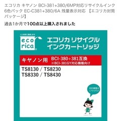 キャノンCanonインクカートリッジ380/381の画像