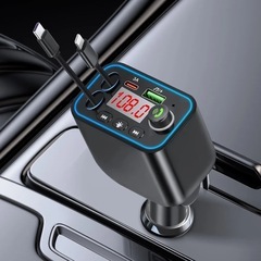  【巻き取り式】4in1 車 充電器 シガーソケット 4台同時充...