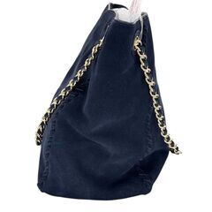 【ドリーム池田店】TORY BURCH/トリバーチ　ショルダーバッグ　ネイビー×ゴールド金具　スエード　IKZ-913の画像