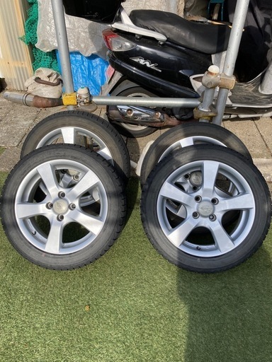 15インチアルミホイール4本セット　タイヤ付　三菱　アイ