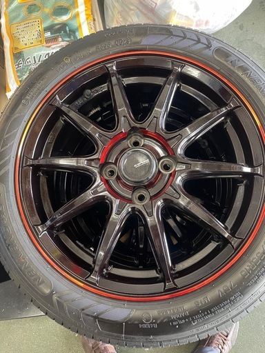 アルミホイールGスピードP-05R  ナンカン夏タイヤAS-1  165/55R15　4本セット  美品