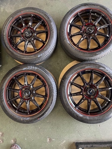 アルミホイールGスピードP-05R  ナンカン夏タイヤAS-1  165/55R15　4本セット  美品