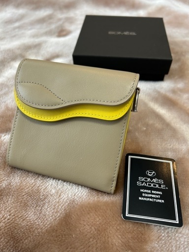 ソメスサドル牛革二つ折り財布小銭入れ有本革コンパクトウォレットレザーさいふサイフ