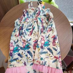 メーカーサイズ不明　鳥柄ワンピース👗🦜