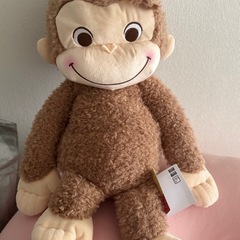 【新品タグ付き】おさるのジョージ 赤いほっぺ スーパーラージぬい...