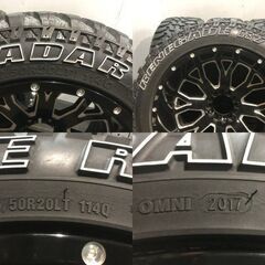 【RADAR R7 M/T 315/50R20 33x12.50R20】夏タイヤ【LC OFF-ROAD 20インチ 12J6HPCD139.7/135-44】リフトアップ ランクルプラド等　(MTH833)クレジットカード QRコード決済可能の画像