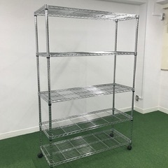 スチールラック+ハンガーラック+ハンガー複数個