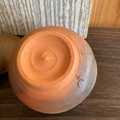 備前焼 蓋付き湯呑み 未使用品 末石泰節作品の画像