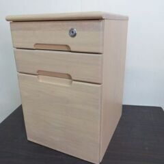 未使用/新品　　訳あり　サイドワゴン　木製　収納　３段　学習机サ...