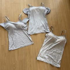 カップ付きキャミ3着セット 汗わきパット付き
