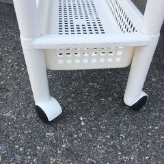 JM19117S)キャスター付き3段ラック 幅：約21,5cm 高さ：約96cm 奥行：約48cm 中古品【取りに来られる方限定】の画像