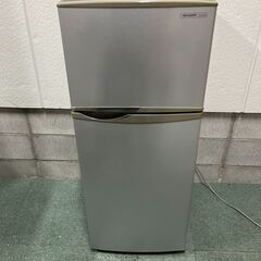 SHARP シャープ 2ドア ノンフロン冷凍冷蔵庫 118L（冷蔵90L・冷凍28L） SJ-H12W-S 2013年製