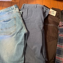 8点セット　UNIQLO　メンズシャツ　ズボン　ユニクロ含むメンズズボン3本＋長袖シャツ4枚＋半袖シャツ1枚セット（作業着向けあり）の画像