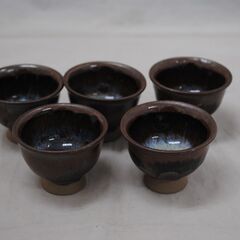[1323]高取焼 茶器 十一代窯元静山 茶道具 急須 湯冷 湯呑 湯飲みの画像