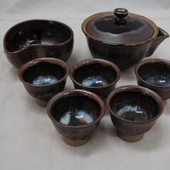 [1133]高取焼 茶器 十一代窯元静山 茶道具 急須 湯冷 湯...