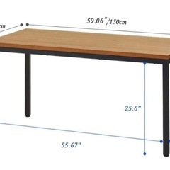PCデスク ダイニングテーブル 150cm 75cm 72cmの画像