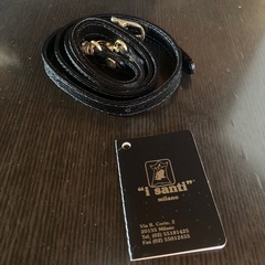 イタリア製レザーハンドバッグ／ショルダーバッグ　2WAY ブラック　本革の画像