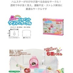 ハムスター🐹ジョイントクリアーサークルの画像