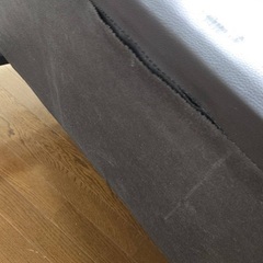 処分予定　ソファベッド　合皮レザー　カバー付きの画像