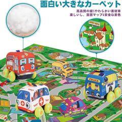 訳あり特価❕新品❕知育玩具❤️布 おもちゃ 車 プルバックカー プレイマット 出産祝い こどもの日 170の画像
