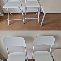 ● IKEA カウンターチェア2脚と高さ調節デスク●手渡し希望の画像