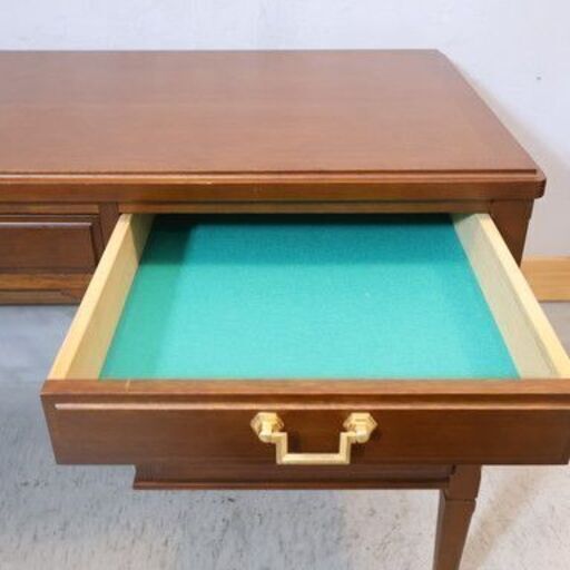 maruni マルニ 地中海 片袖デスク アンティーク調　机　書斎机 maruni/マルニ 書斎机 デスク 地中海 - 中古家具・ユーズド家具