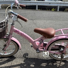 MAHALO マハロ　子供自転車　18インチ　ピンク　前カゴ付