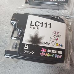 【非対面お渡しOK!】 Miss Deer LC111 ブラック/イエロー 互換インクカートリッジの画像