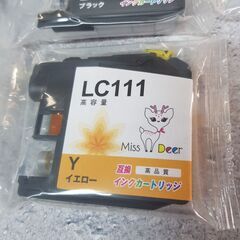 【非対面お渡しOK!】 Miss Deer LC111 ブラック/イエロー 互換インクカートリッジの画像