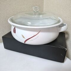 未使用！昭和レトロ　ホーロー鍋ANTHRIUM24~5cm高さ8...