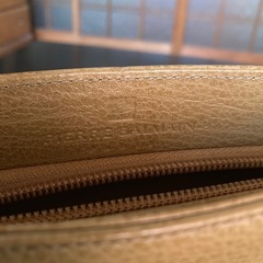 ピエールバルマン　レザーハンドバッグ　牛革　本革　キャメル色　ハセガワ×PIERRE BALMANの画像