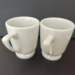 取引中【中古品】白　コーヒーカップ　2個の画像