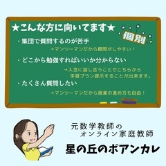 数学メインのオンライン家庭教師★生徒募集中の画像