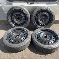 お話中 14インチ 5J鉄チン+グッドイヤー 155/55R14 4本