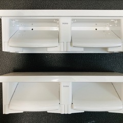 TOTO 二連紙巻器 フラット棚(樹脂) ホワイト YH650 1個　未使用の画像