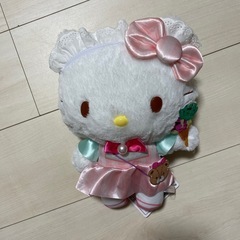 ハローキティ　カラフルアイスクリームドレスBIGぬいぐるみ