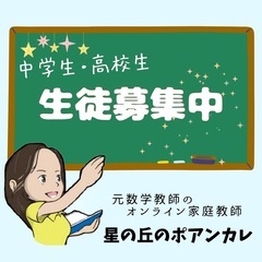 数学メインのオンライン家庭教師‎𖤐生徒募集中