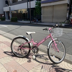 ペシェ　子ども用自転車　22インチ　6段変速　ピンク　自転車　